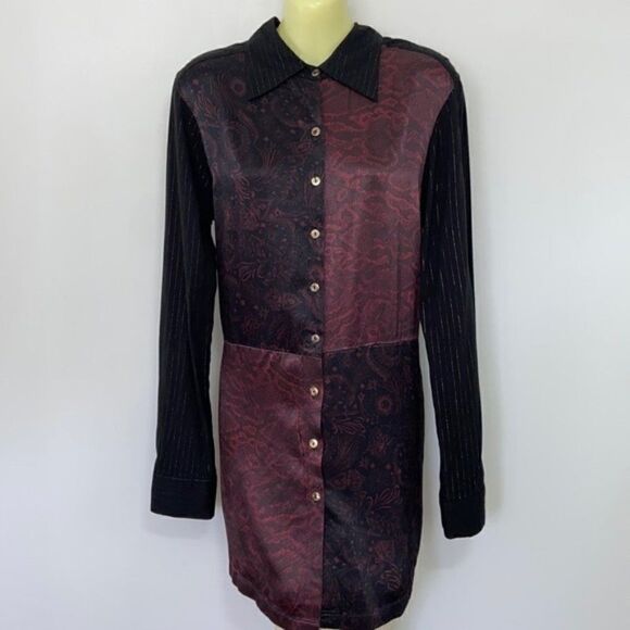 Johnny Was Button Down Top “Asteria Viper" Print Oversized NWOT Size Sm… - Picture 2 of 8